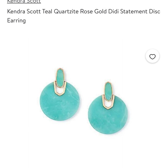 Kendra Scott Rose Gold Didi Earrings in Amazonite - Picture 3 of 3